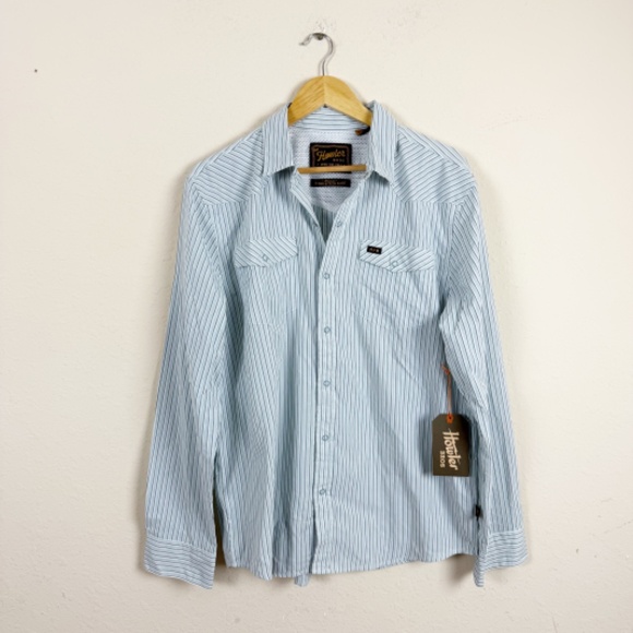 Howler Bros  H Bar Tech Long Sleeve Gambler Stripe Shirt Size Medium - Picture 1 of 4